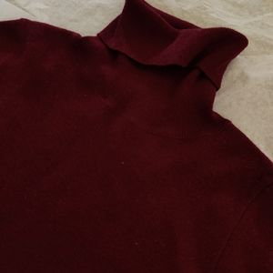 Burgundy Turtleneck Sweater